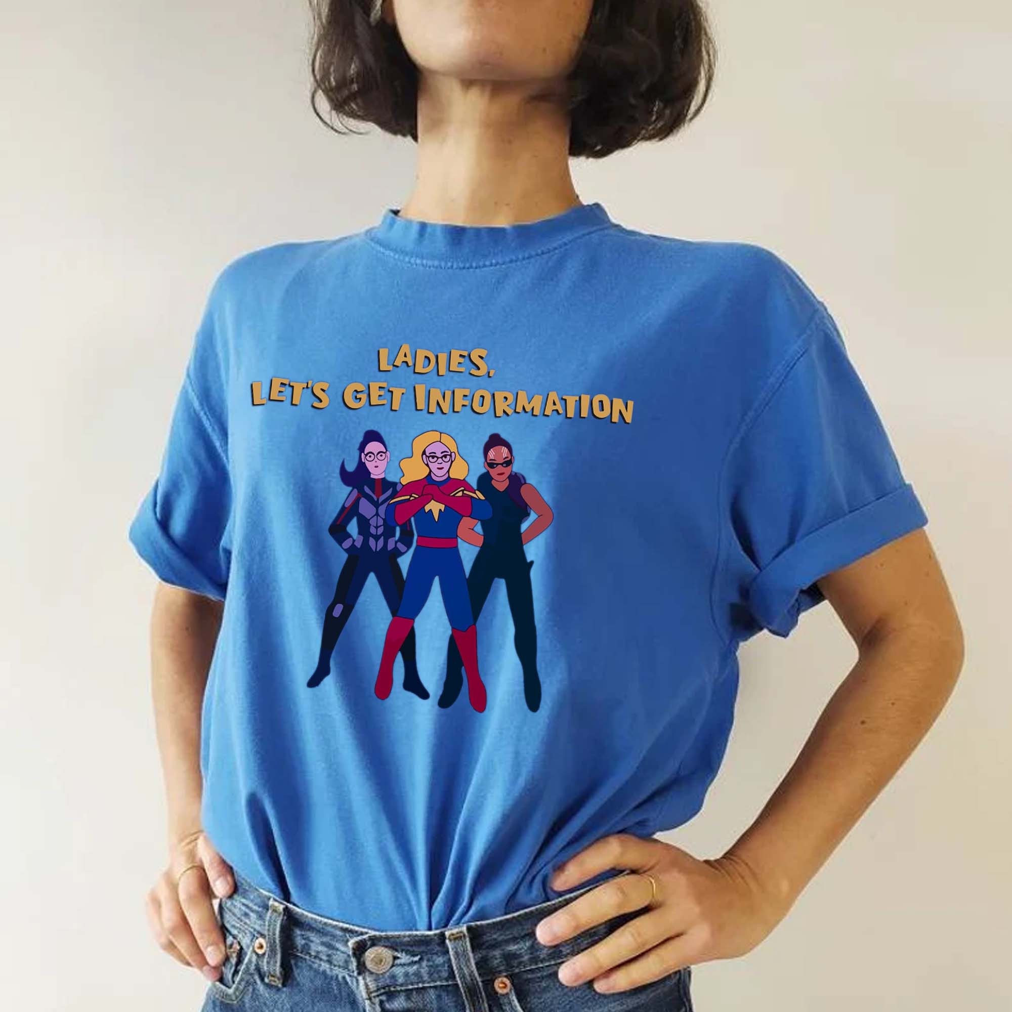 Ladies Let's Get Information Ms Marvel Unisex T-Shirt Ladies Let's Get Information Ms Marvel Unisex T-Shirt