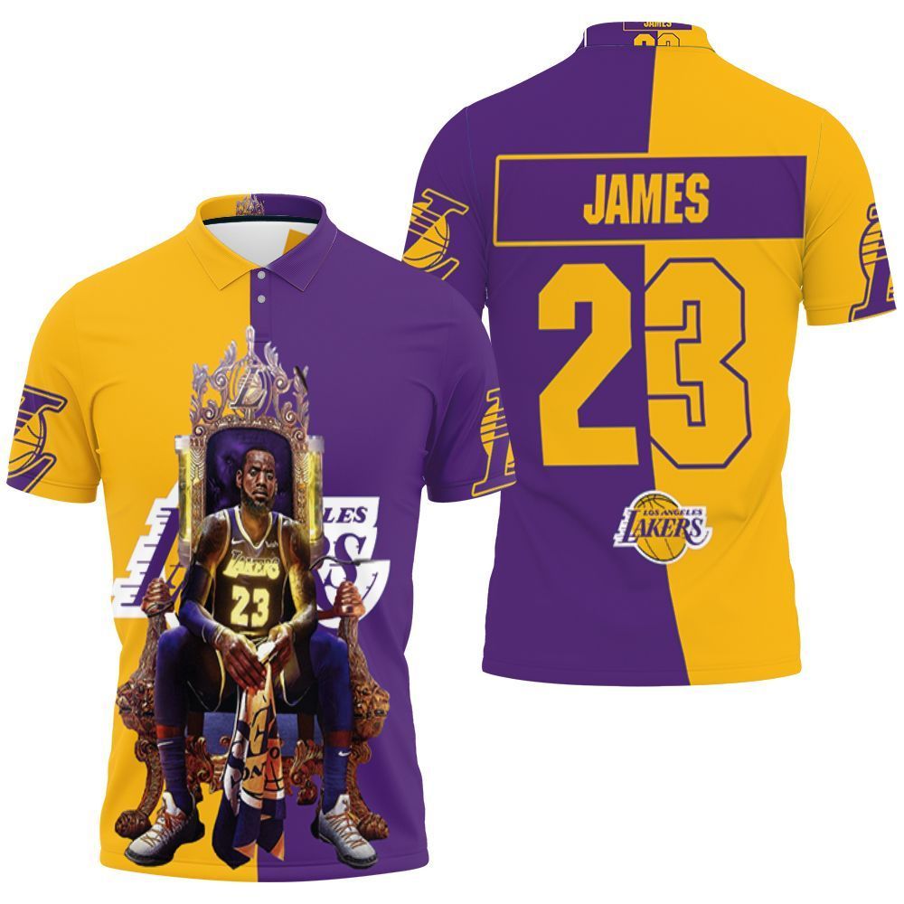 Lebron James On Throne Los Angles Lakers Legend Printed 3d Polo Shirt Jersey All Over Print Shirt 3d T-shirt Lebron James On Throne Los Angles Lakers Legend Printed 3d Polo Shirt Jersey All Over Print Shirt 3d T-shirt