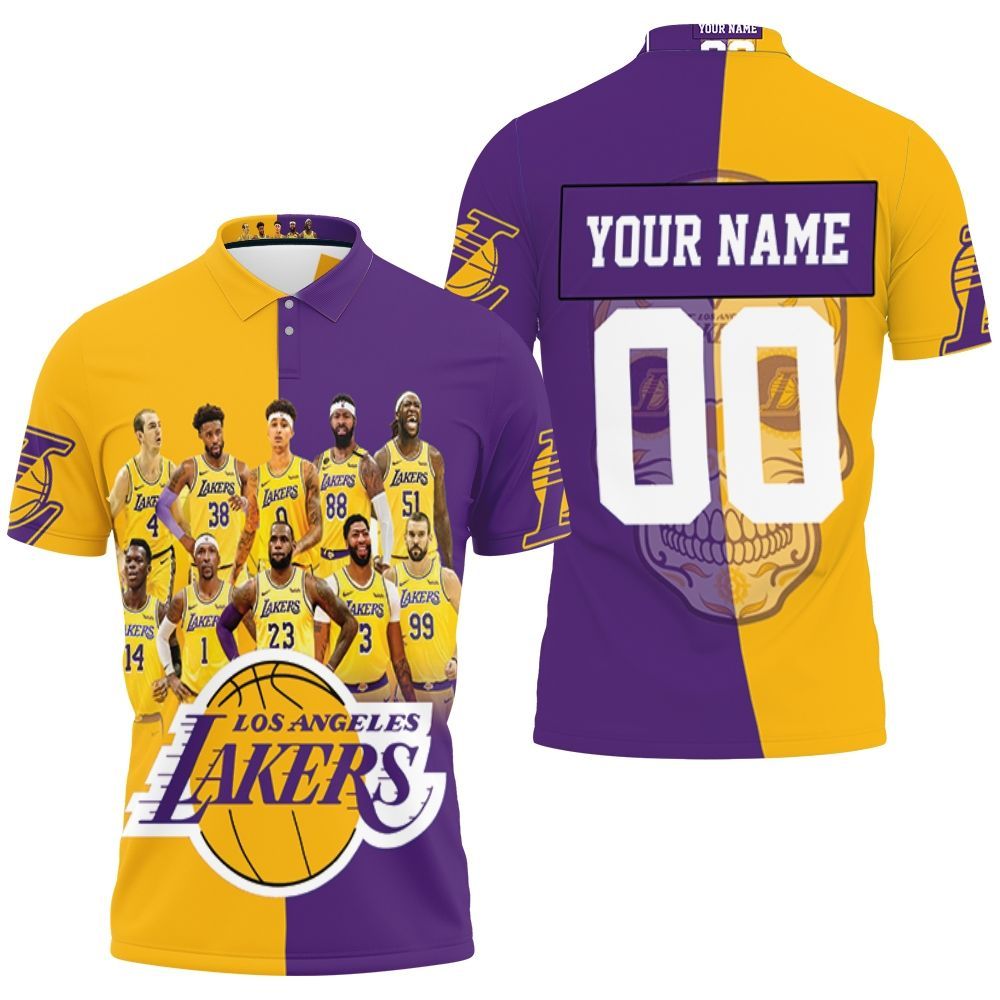 Los Angeles Lakers Skull Logo Nba Western Conference Personalized Polo Shirt All Over Print Shirt 3d T-shirt Los Angeles Lakers Skull Logo Nba Western Conference Personalized Polo Shirt All Over Print Shirt 3d T-shirt