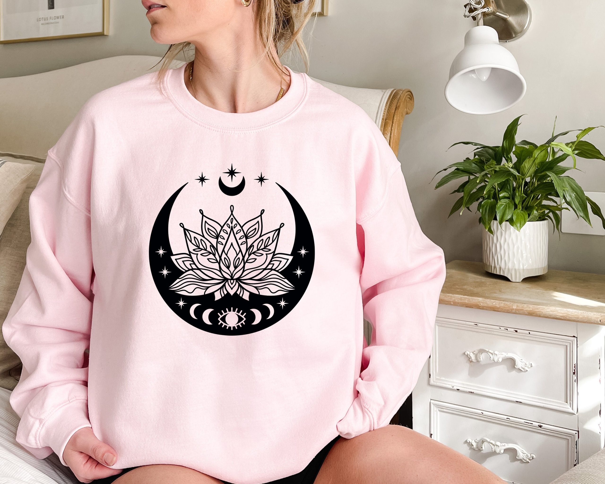 Lotus Flower Moon Phases Sweat Meditation Unisex Sweatshirt Lotus Flower Moon Phases Sweat Meditation Unisex Sweatshirt