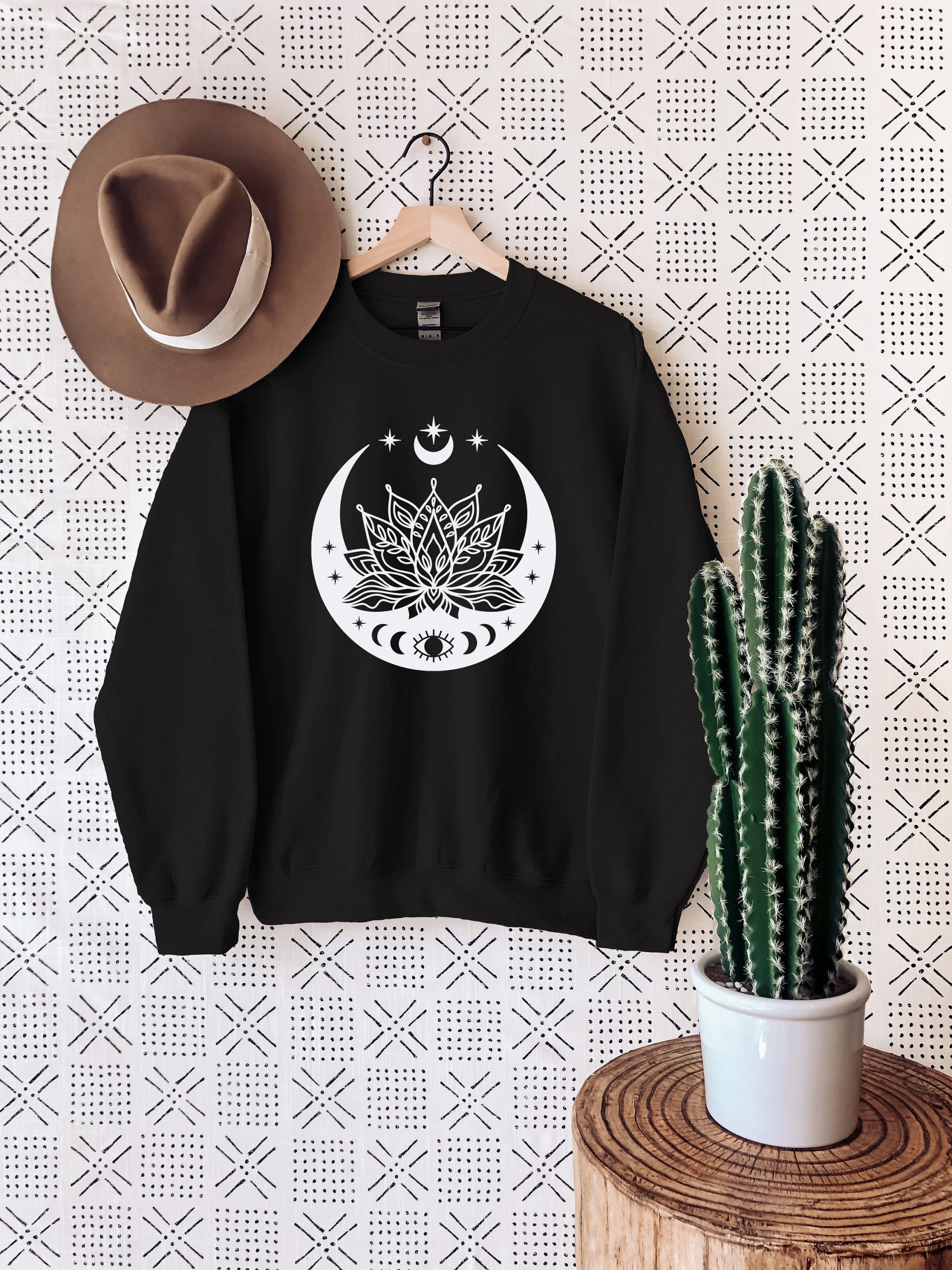 Lotus Flower Moon Phases Sweat Meditation Unisex Sweatshirt Lotus Flower Moon Phases Sweat Meditation Unisex Sweatshirt