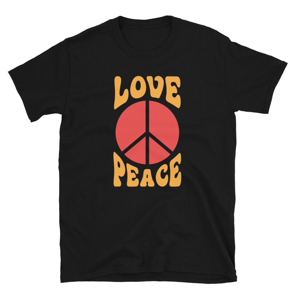 Love and Peace 70s Flower Child Unisex T-Shirt Love and Peace 70s Flower Child Unisex T-Shirt