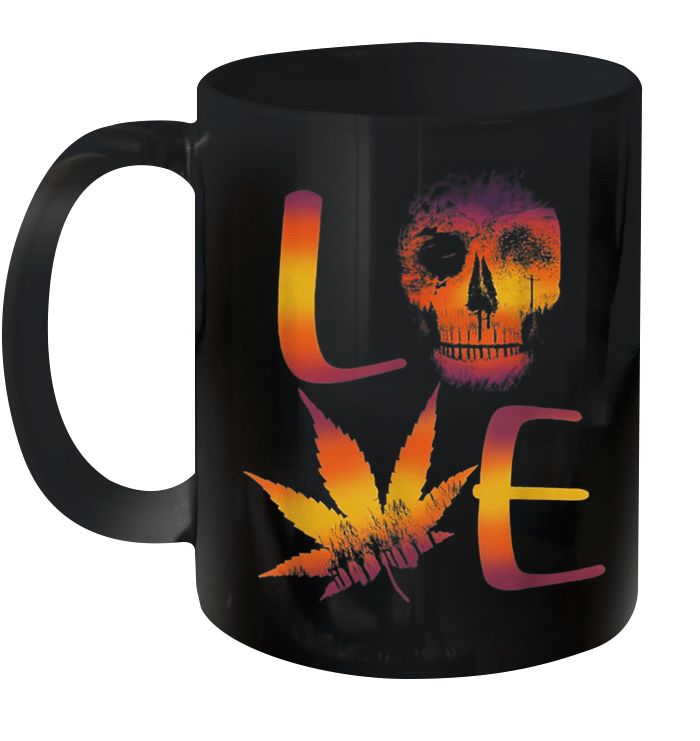 Love Weed Skull Premium Sublime Ceramic Coffee Mug Black Love Weed Skull Premium Sublime Ceramic Coffee Mug Black