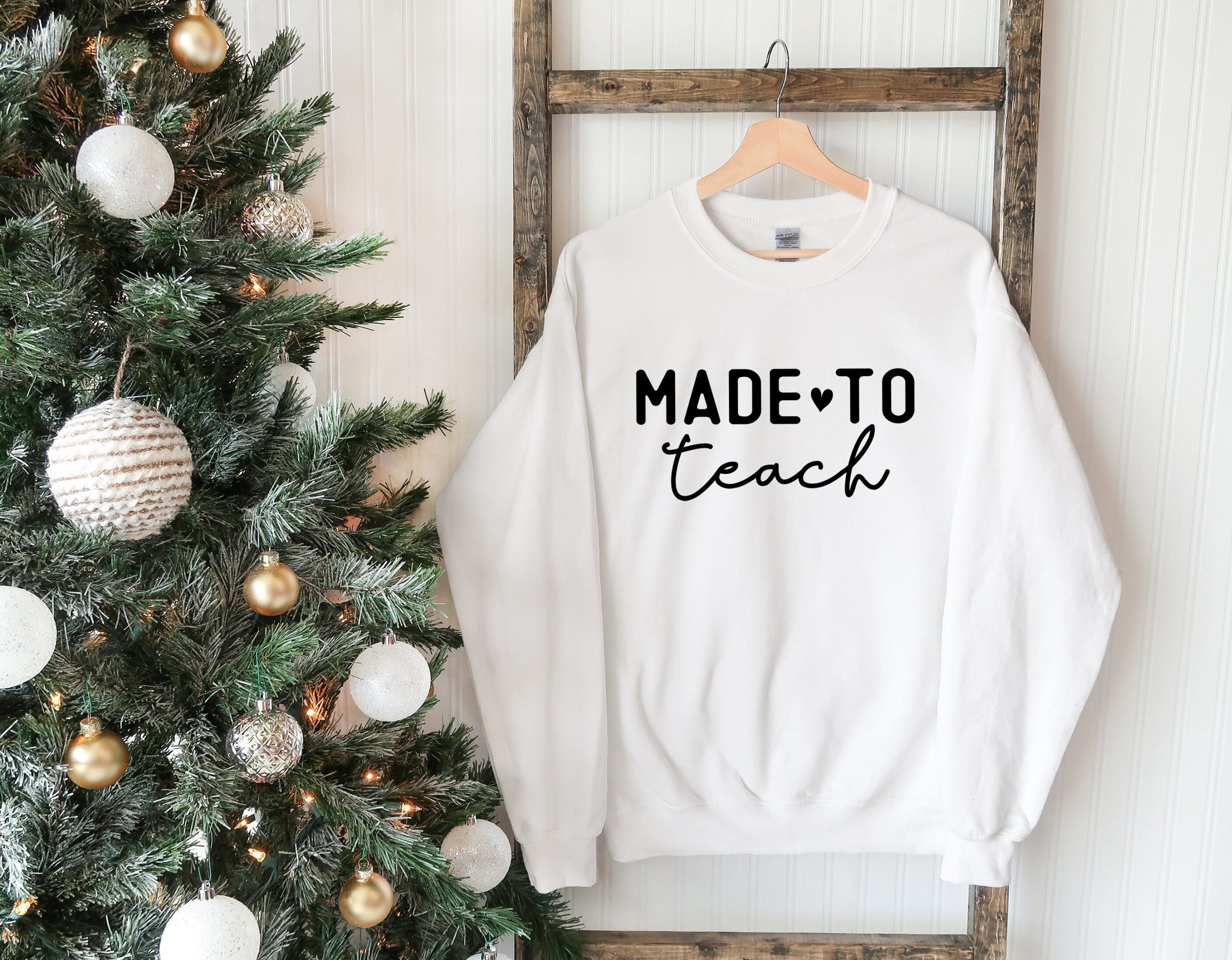Made To Teach White Art Unisex Sweatshirt Made To Teach White Art Unisex Sweatshirt