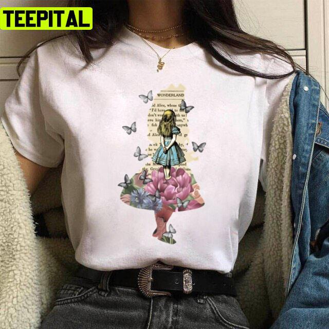 Magical Garden Vintage Book Alices Adventures In Wonderland Unisex T-Shirt Magical Garden Vintage Book Alices Adventures In Wonderland Unisex T-Shirt
