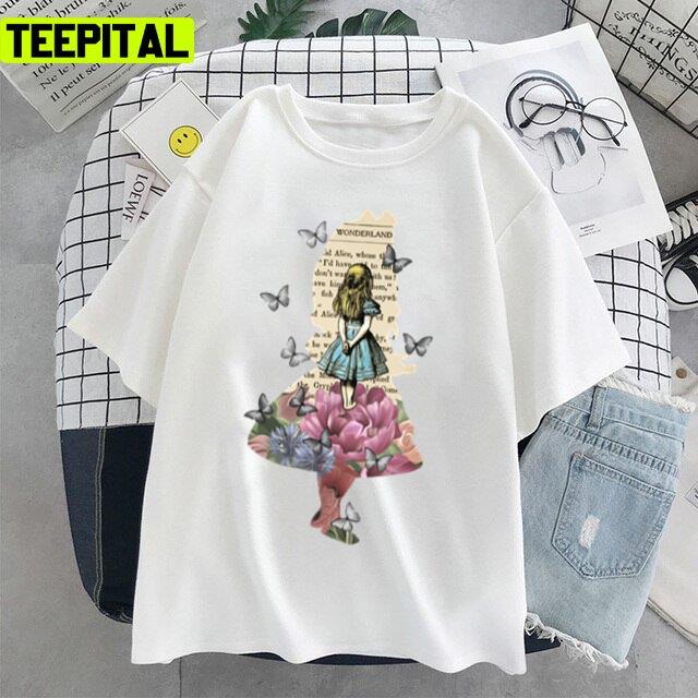 Magical Garden Vintage Book Alices Adventures In Wonderland Unisex T-Shirt Magical Garden Vintage Book Alices Adventures In Wonderland Unisex T-Shirt