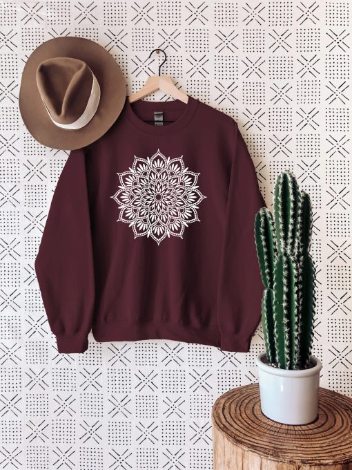 Mandala Lotus Flower Yoga Unisex Sweatshirt