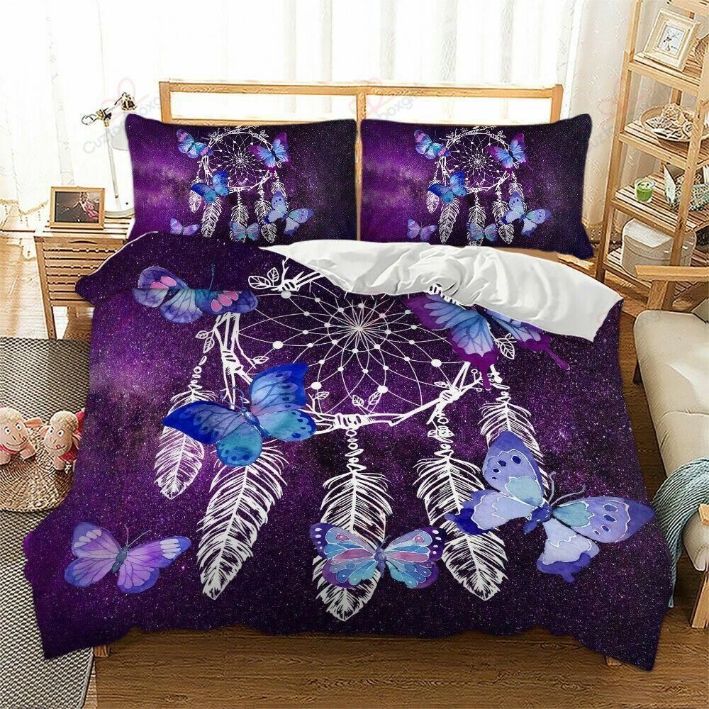 Mandala Purple Butterfly Dreamcatcher Cotton Bedding Sets Mandala Purple Butterfly Dreamcatcher Cotton Bedding Sets