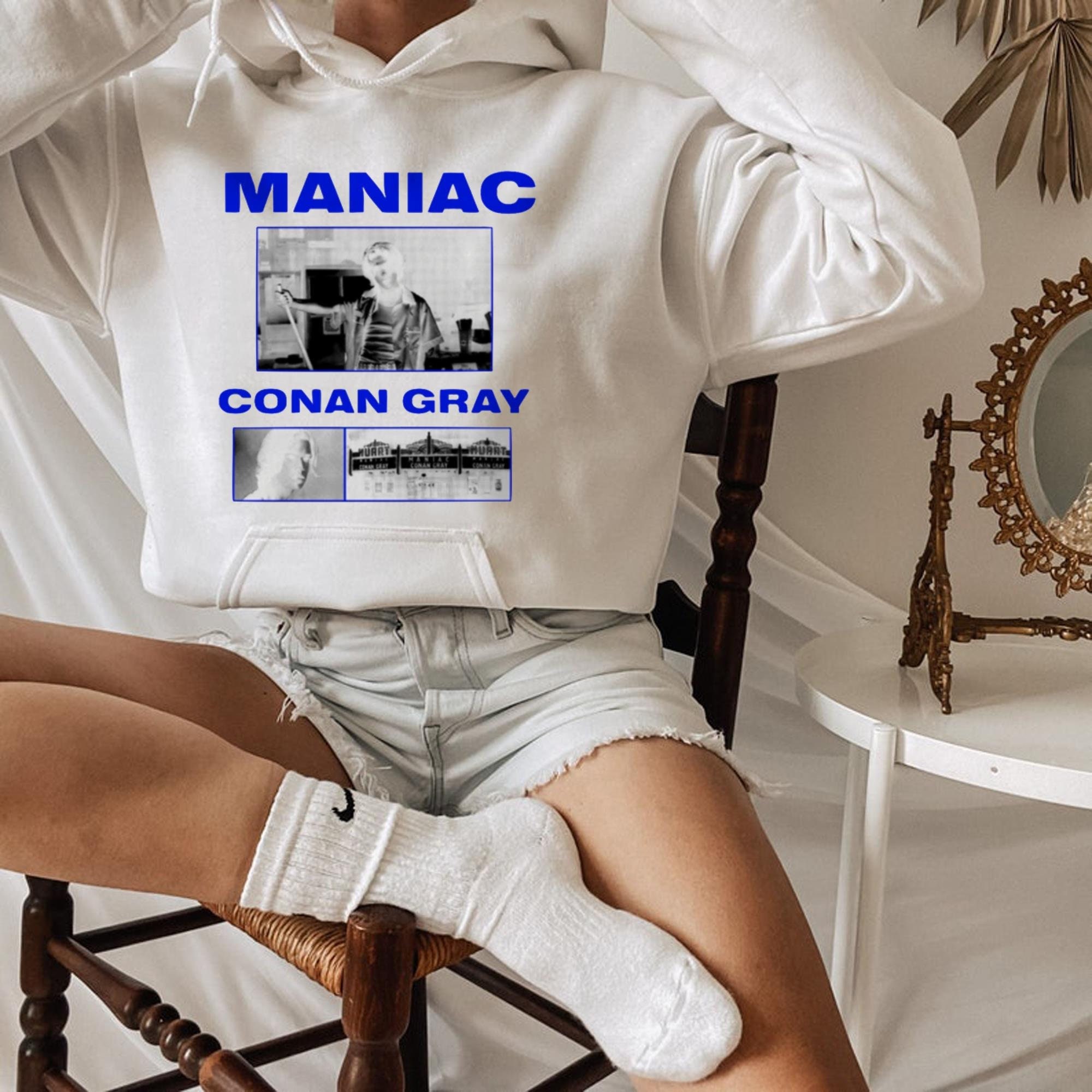 Maniac Conan Grey Vintage Inspired Unisex Sweatshirt Maniac Conan Grey Vintage Inspired Unisex Sweatshirt