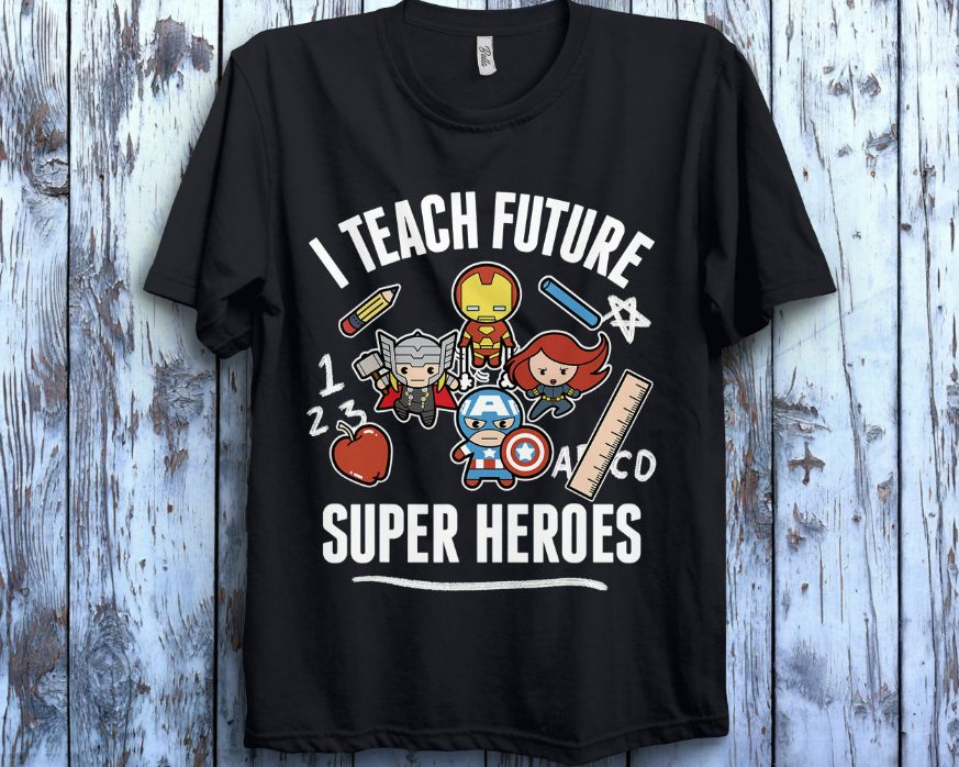 Marvel Avengers Classic I Teach Super Heroes Graphic T-Shirt Marvel Avengers Classic I Teach Super Heroes Graphic T-Shirt