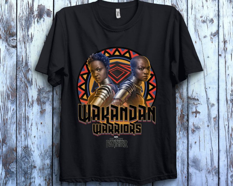 Marvel Black Panther Movie Warrior Circle Graphic T-Shirt Marvel Black Panther Movie Warrior Circle Graphic T-Shirt