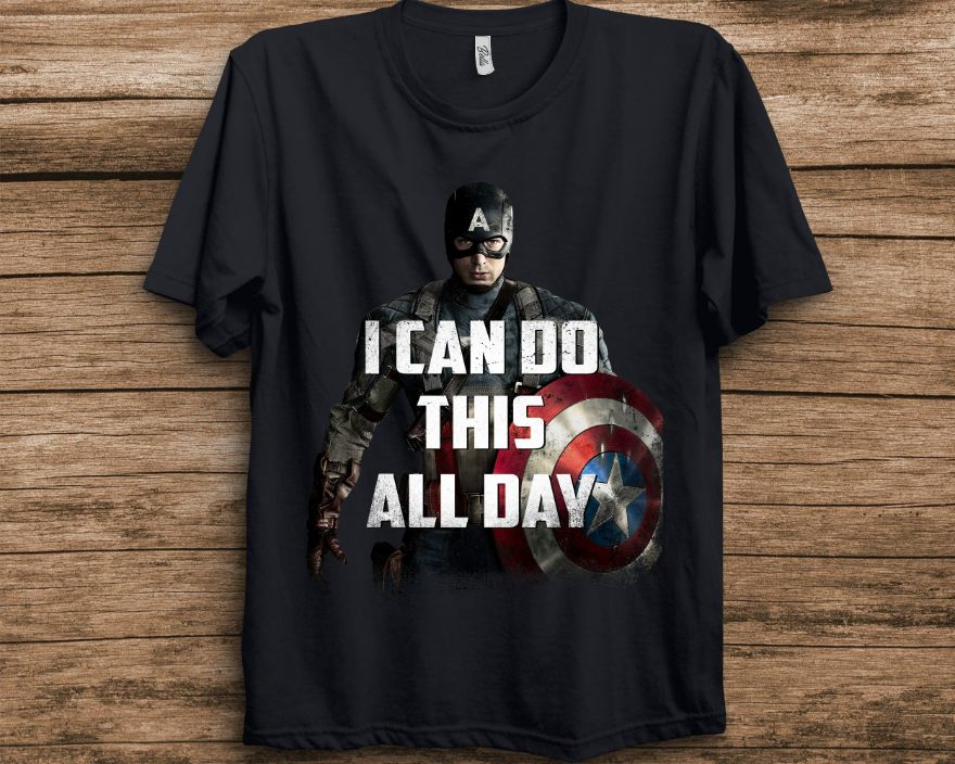 Marvel Captain America I Can Do This All Day T-Shirt Marvel Captain America I Can Do This All Day T-Shirt
