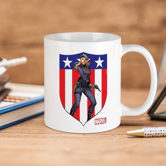 Marvel Comics 4th Of July Independence Day Agent Carter Standing Premium Sublime Ceramic Coffee Mug White Marvel Comics 4th Of July Independence Day Agent Carter Standing Premium Sublime Ceramic Coffee Mug White