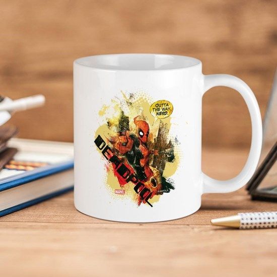 Marvel Comics Deadpool Outta My Way Nerd Premium Sublime Ceramic Coffee Mug White Marvel Comics Deadpool Outta My Way Nerd Premium Sublime Ceramic Coffee Mug White