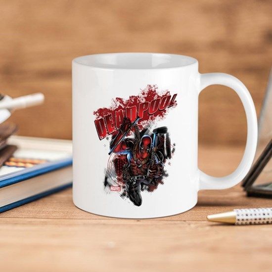 Marvel Comics Deadpool Premium Sublime Ceramic Coffee Mug White Marvel Comics Deadpool Premium Sublime Ceramic Coffee Mug White