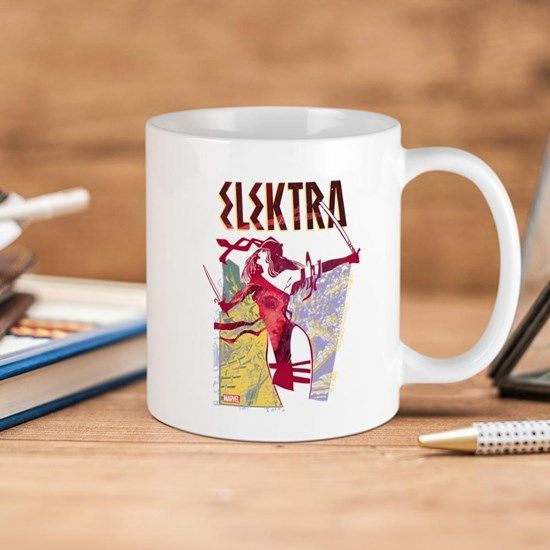 Marvel Comics Elektra Premium Sublime Ceramic Coffee Mug White Marvel Comics Elektra Premium Sublime Ceramic Coffee Mug White