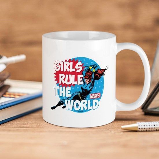 Marvel Comics Girls Rule The World Premium Sublime Ceramic Coffee Mug White Marvel Comics Girls Rule The World Premium Sublime Ceramic Coffee Mug White