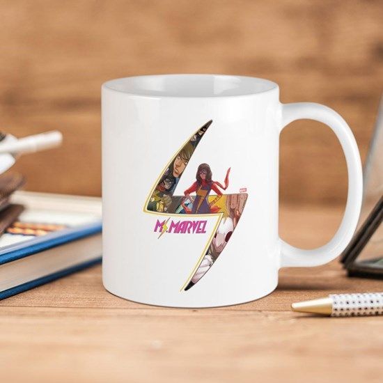 Marvel Comics Ms Marvel Symbol Premium Sublime Ceramic Coffee Mug White Marvel Comics Ms Marvel Symbol Premium Sublime Ceramic Coffee Mug White