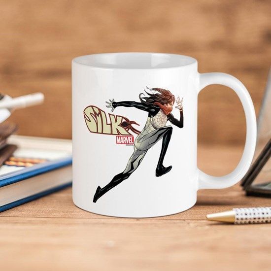 Marvel Comics Silk Running Premium Sublime Ceramic Coffee Mug White Marvel Comics Silk Running Premium Sublime Ceramic Coffee Mug White
