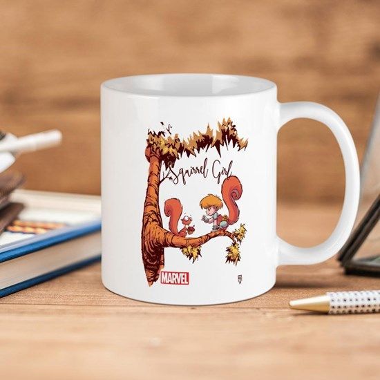 Marvel Comics Squirrel Girl Branch Premium Sublime Ceramic Coffee Mug White Marvel Comics Squirrel Girl Branch Premium Sublime Ceramic Coffee Mug White