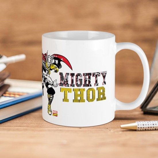 Marvel Comics Thor Color Splash Mighty Thor Premium Sublime Ceramic Coffee Mug White Marvel Comics Thor Color Splash Mighty Thor Premium Sublime Ceramic Coffee Mug White