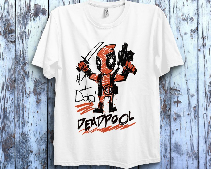 Marvel Deadpool 1 Dad Deadpool Sketch T-Shirt Marvel Deadpool 1 Dad Deadpool Sketch T-Shirt