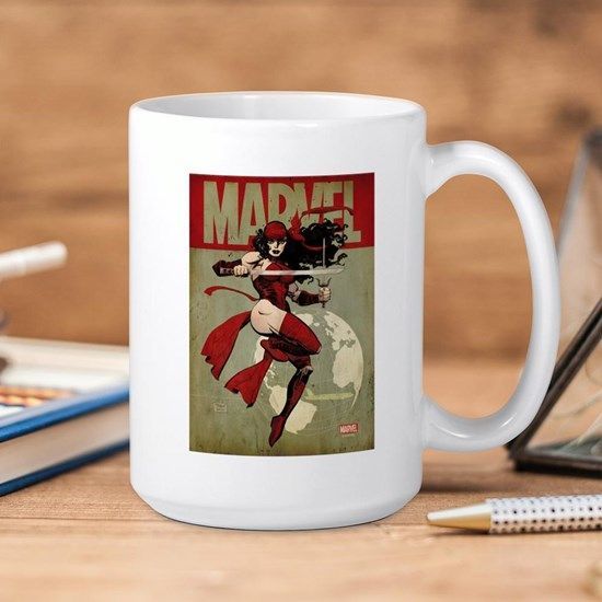 Marvel Elektra Marvel Vintage Premium Sublime Ceramic Coffee Mug White Marvel Elektra Marvel Vintage Premium Sublime Ceramic Coffee Mug White