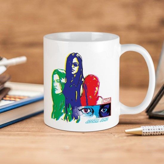 Marvel Jessica Jones Colorful Premium Sublime Ceramic Coffee Mug White Marvel Jessica Jones Colorful Premium Sublime Ceramic Coffee Mug White