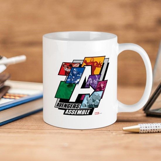 Marvel Layer Mosaic Avengers Assemble Premium Sublime Ceramic Coffee Mug White Marvel Layer Mosaic Avengers Assemble Premium Sublime Ceramic Coffee Mug White