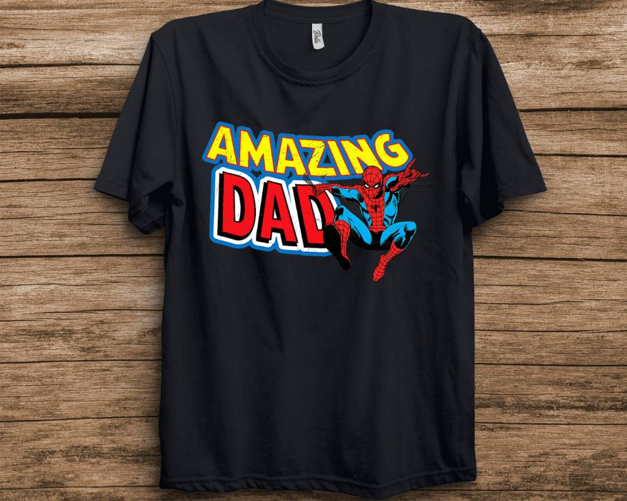 Marvel Spider-Man Amazing Dad Comic Book T-Shirt Marvel Spider-Man Amazing Dad Comic Book T-Shirt