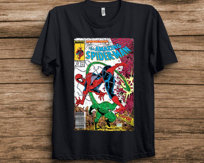 Marvel Spider-Man Classic Retro Comic Scorpion Cover T-Shirt Marvel Spider-Man Classic Retro Comic Scorpion Cover T-Shirt