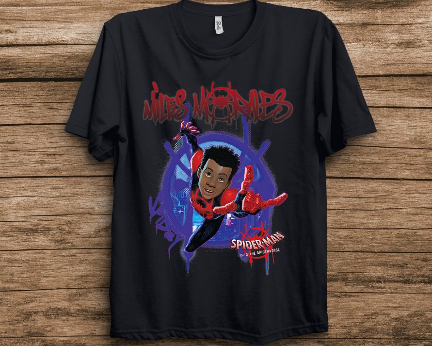Marvel Spider-Man Spiderverse Miles Morales Splat T-Shirt Marvel Spider-Man Spiderverse Miles Morales Splat T-Shirt