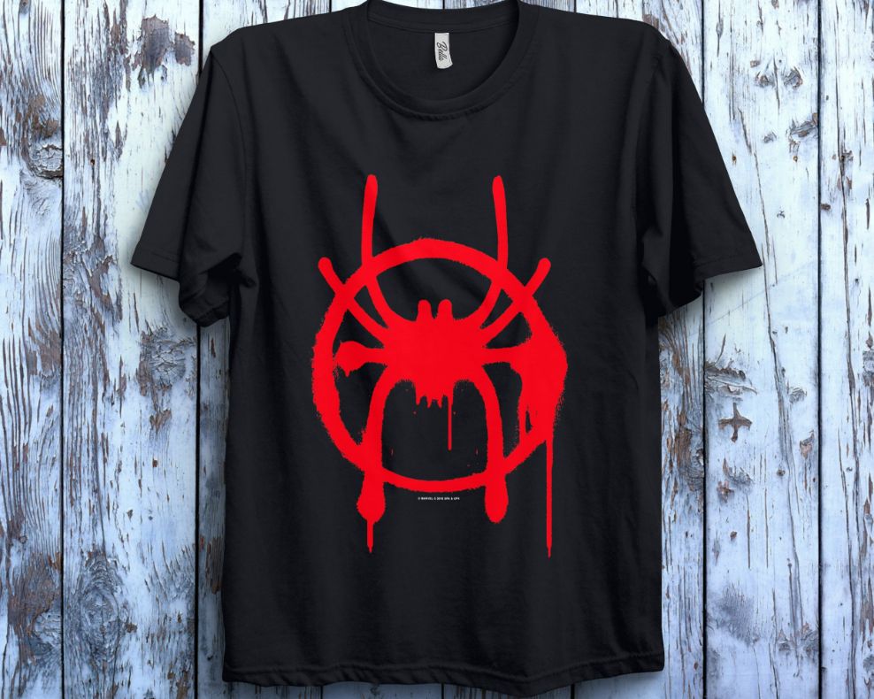Marvel Spider-Man Spiderverse Miles Symbol Tag T-Shirt Marvel Spider-Man Spiderverse Miles Symbol Tag T-Shirt