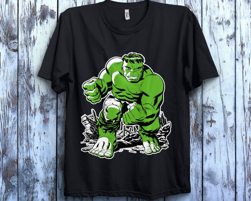 Marvel The Incredible Hulk Retro Comic Art Gift Unisex Gift T-Shirt Marvel The Incredible Hulk Retro Comic Art Gift Unisex Gift T-Shirt