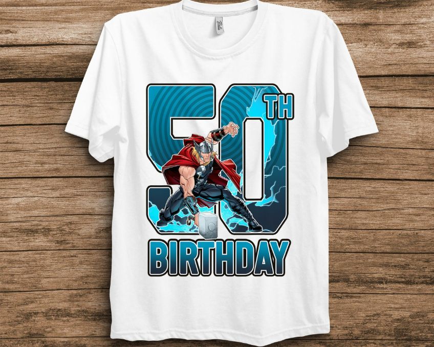 Marvel Thor Hammer 50th Birthday Graphic T-Shirt Marvel Thor Hammer 50th Birthday Graphic T-Shirt