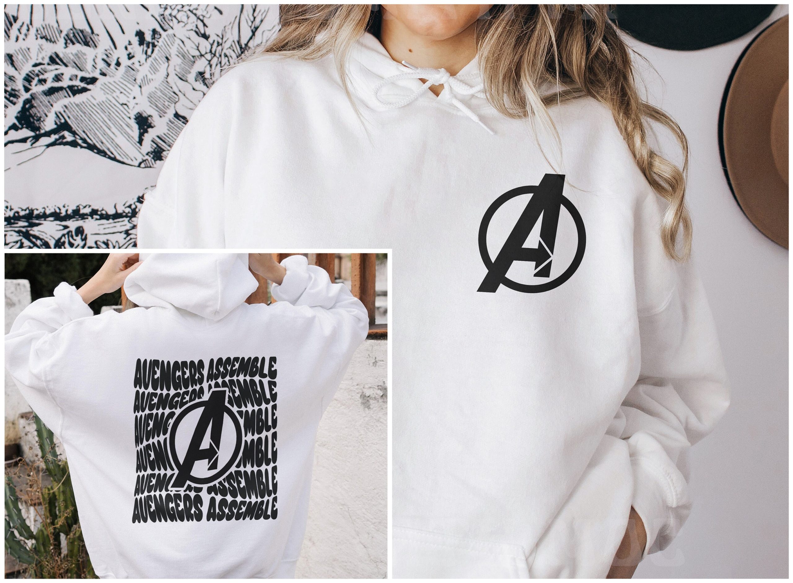 Marvel Vintage Avengers Assemble Unisex Hoodie Marvel Vintage Avengers Assemble Unisex Hoodie