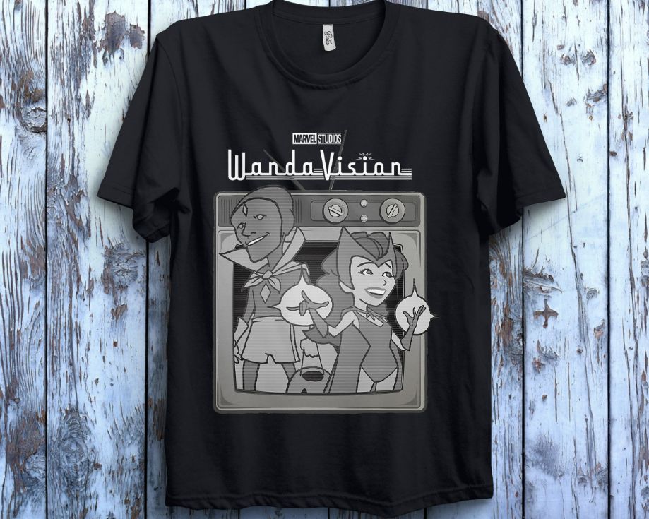 Marvel WandaVision Retro Cartoon TV Logo Unisex Gift T-Shirt Marvel WandaVision Retro Cartoon TV Logo Unisex Gift T-Shirt