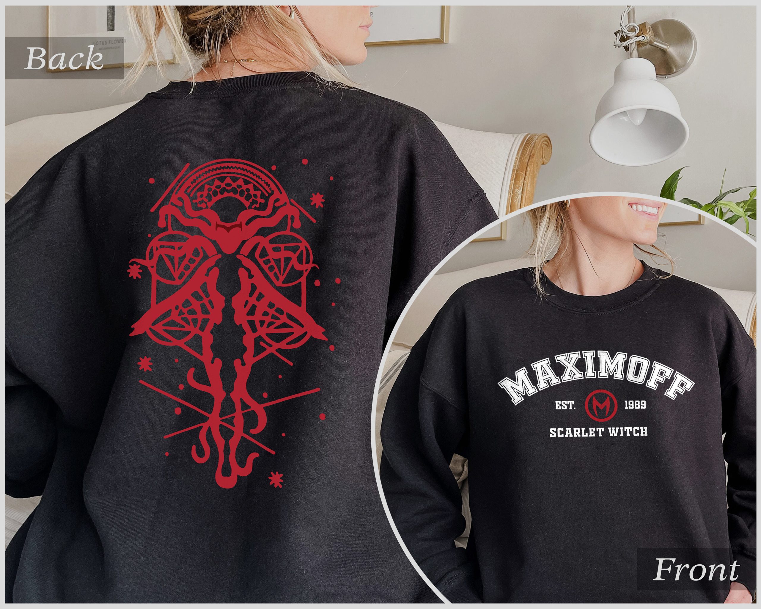 Maximoff Est 1989 Scarlet Witch Multiverse Madness Unisex Sweatshirt Maximoff Est 1989 Scarlet Witch Multiverse Madness Unisex Sweatshirt