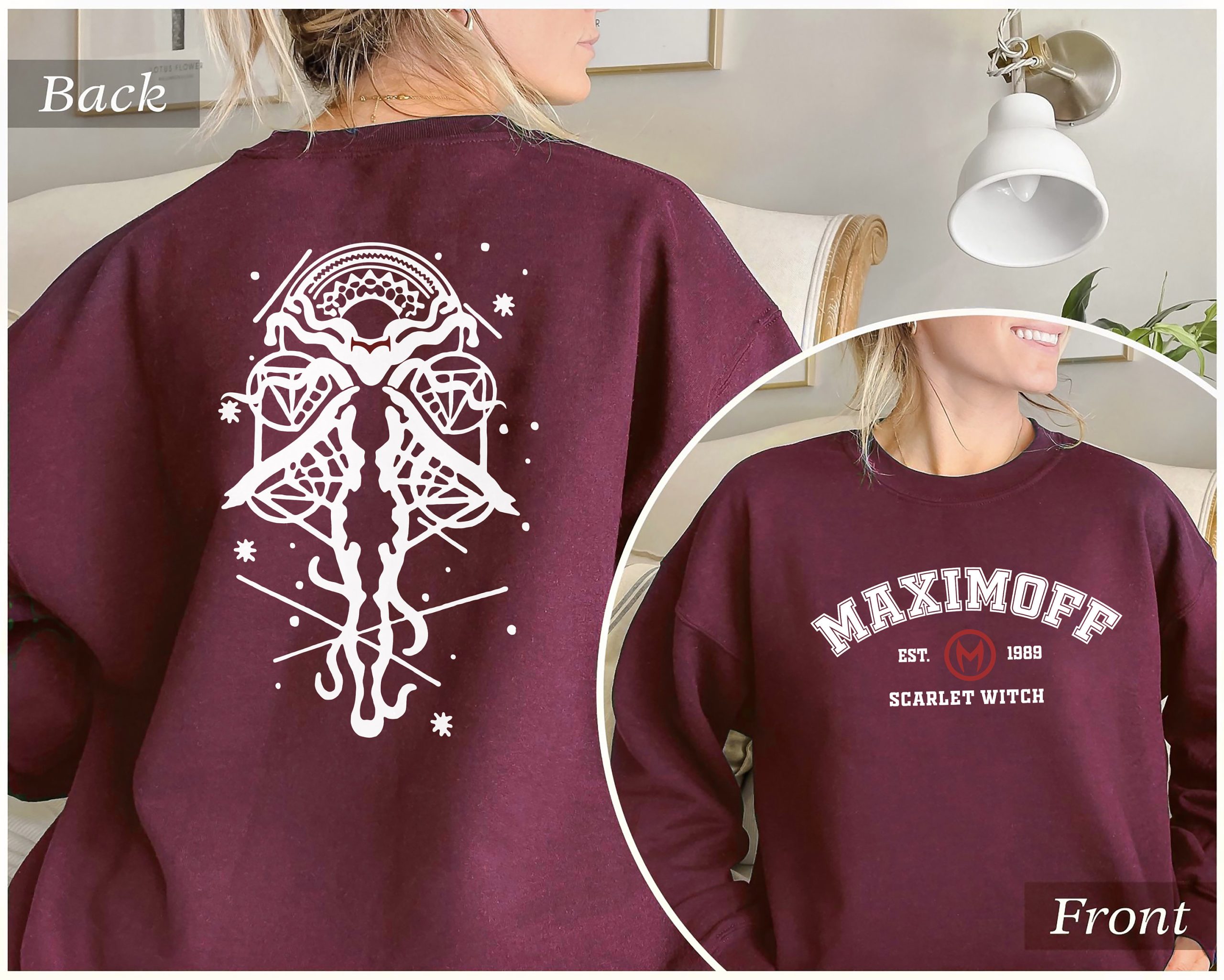 Maximoff Est 1989 Scarlet Witch Multiverse Madness Unisex Sweatshirt Maximoff Est 1989 Scarlet Witch Multiverse Madness Unisex Sweatshirt