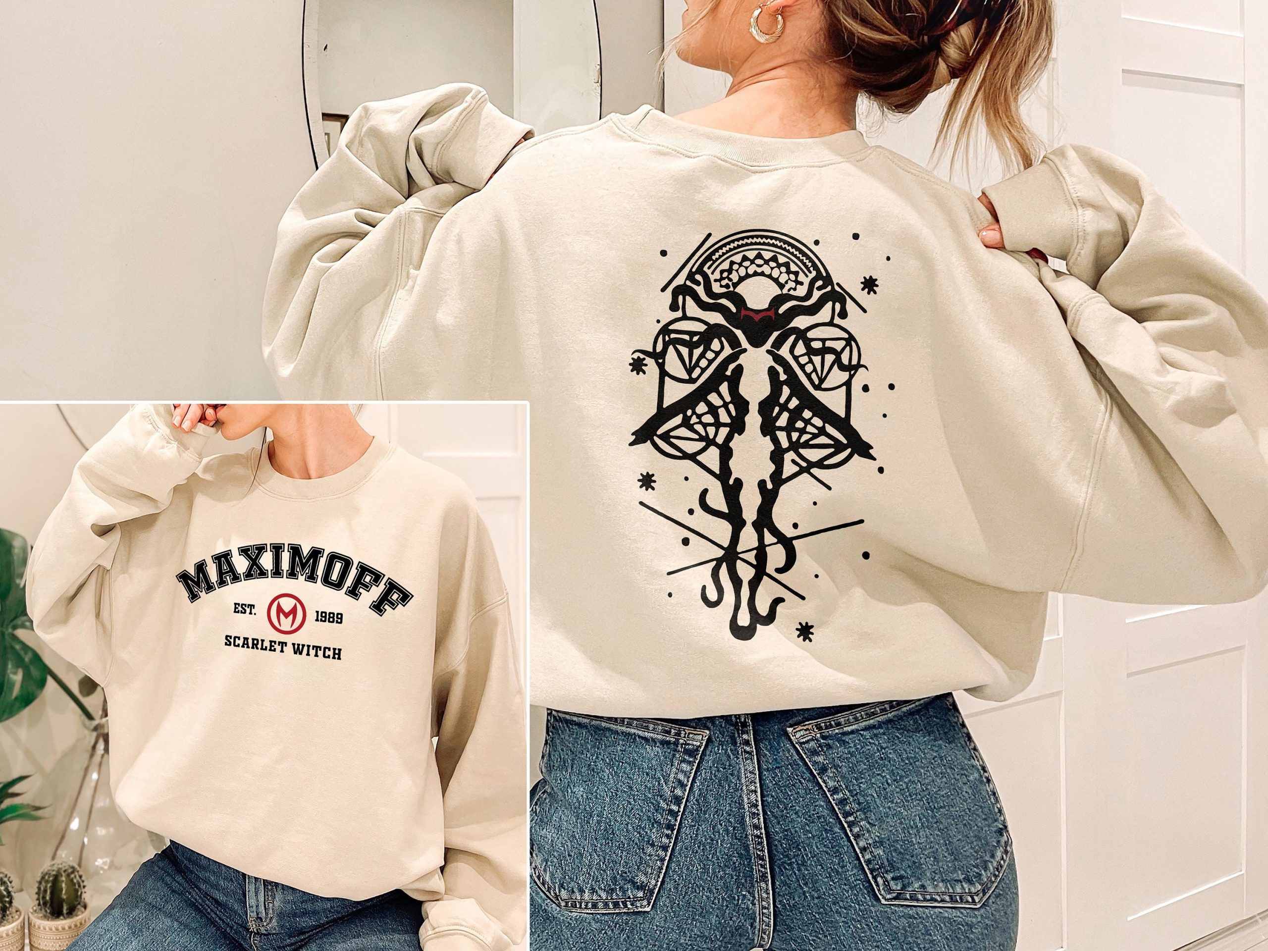 Maximoff Est 1989 Scarlet Witch Multiverse Madness Unisex Sweatshirt Maximoff Est 1989 Scarlet Witch Multiverse Madness Unisex Sweatshirt