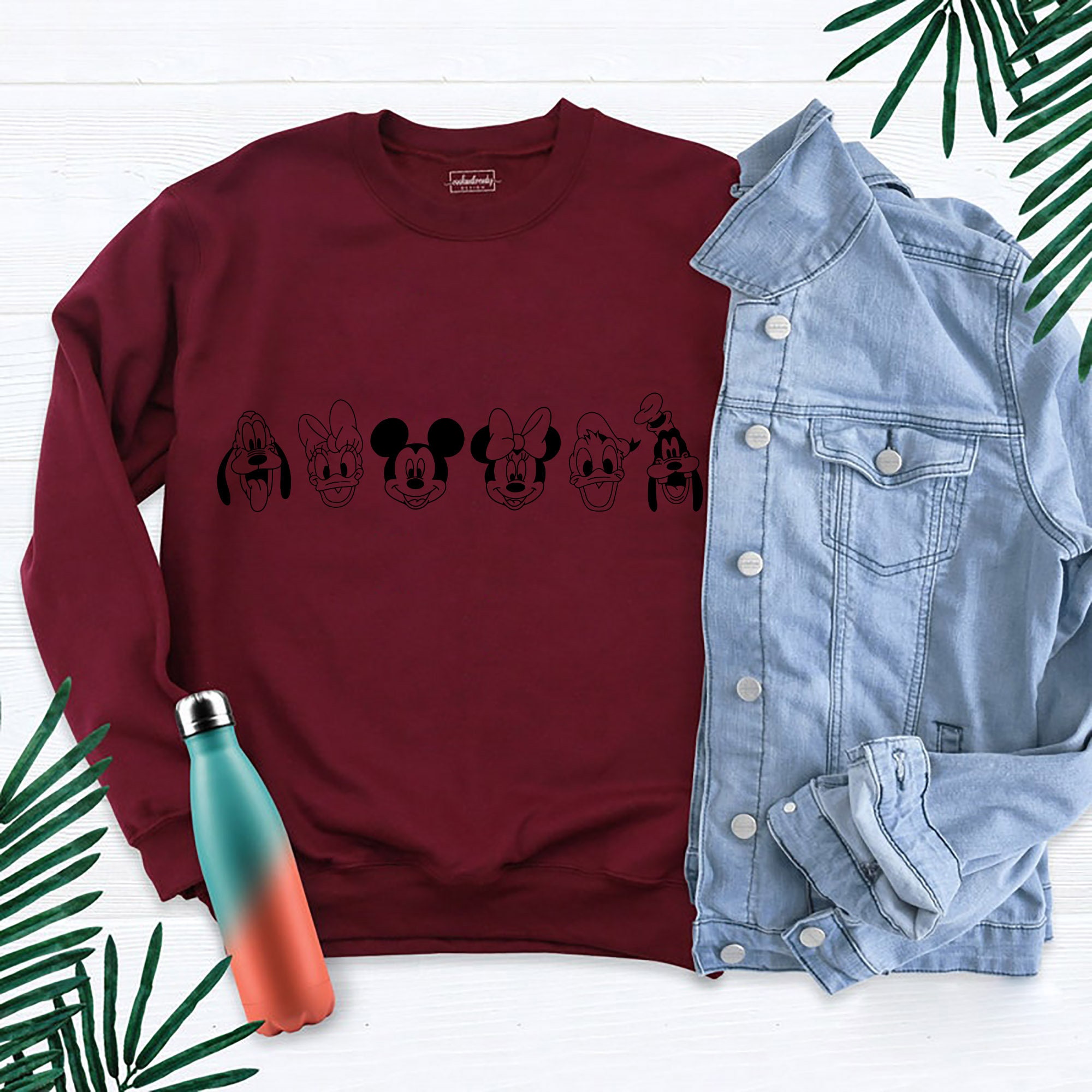 Mickey And Friends Disneyworld Unisex Sweatshirt Mickey And Friends Disneyworld Unisex Sweatshirt
