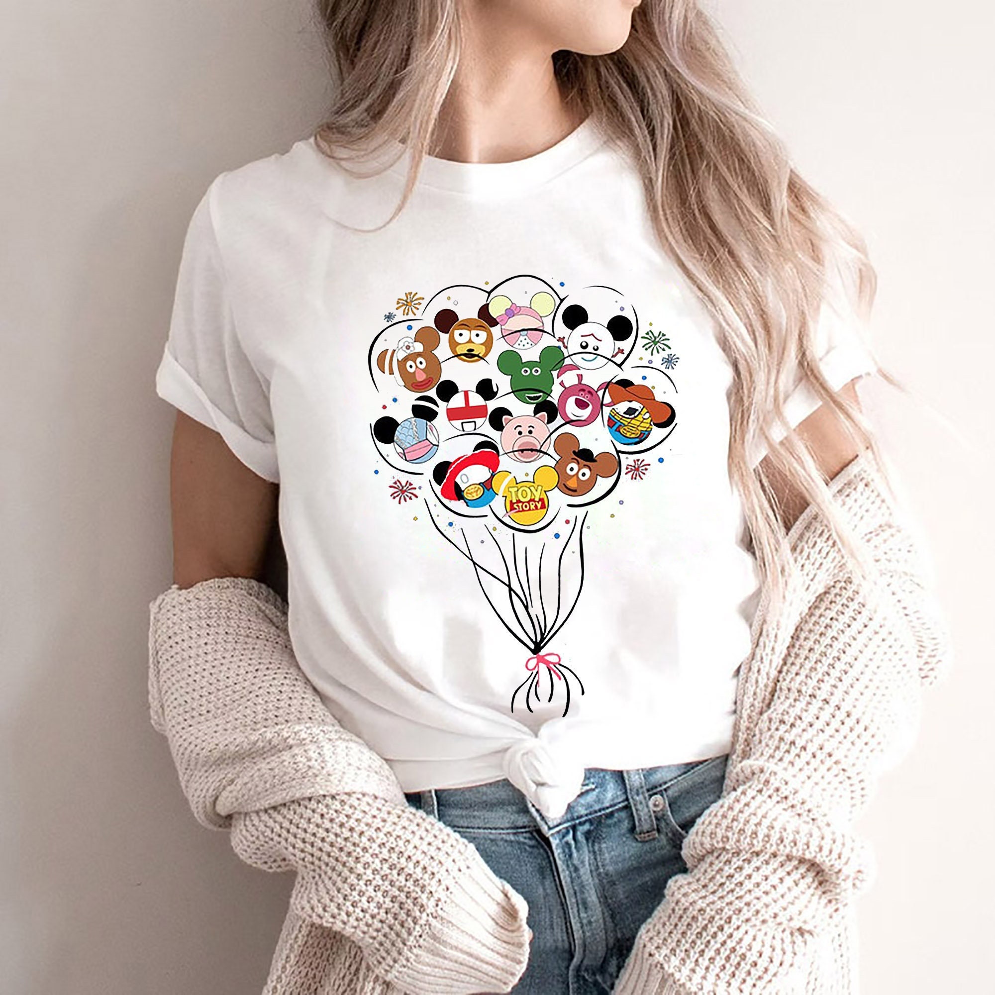 Mickey Minnie Disney Balloon Unisex T-Shirt Mickey Minnie Disney Balloon Unisex T-Shirt