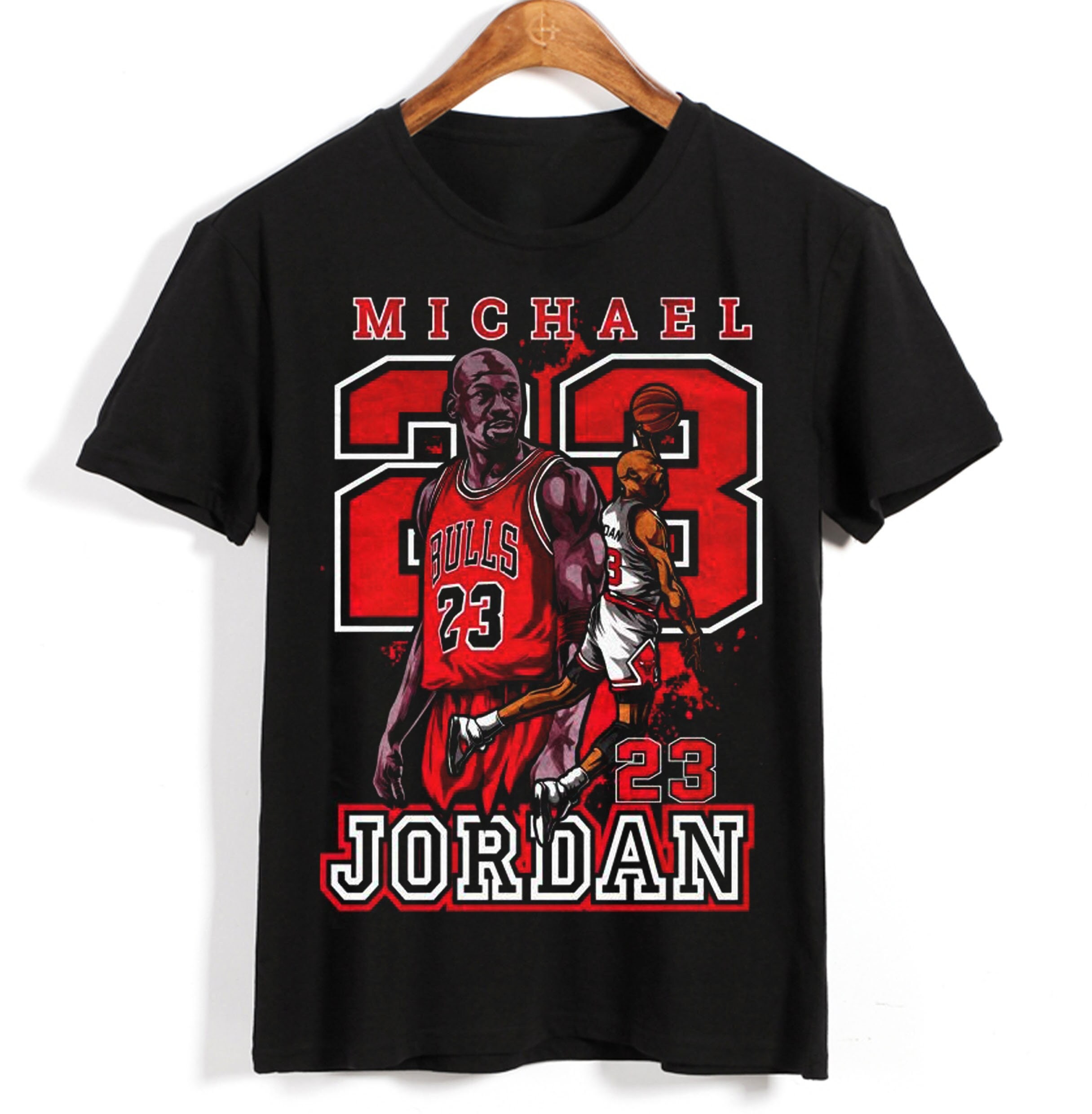 Mj In Red Art Chicago Bulls Michael Jordan Unisex T-Shirt Mj In Red Art Chicago Bulls Michael Jordan Unisex T-Shirt