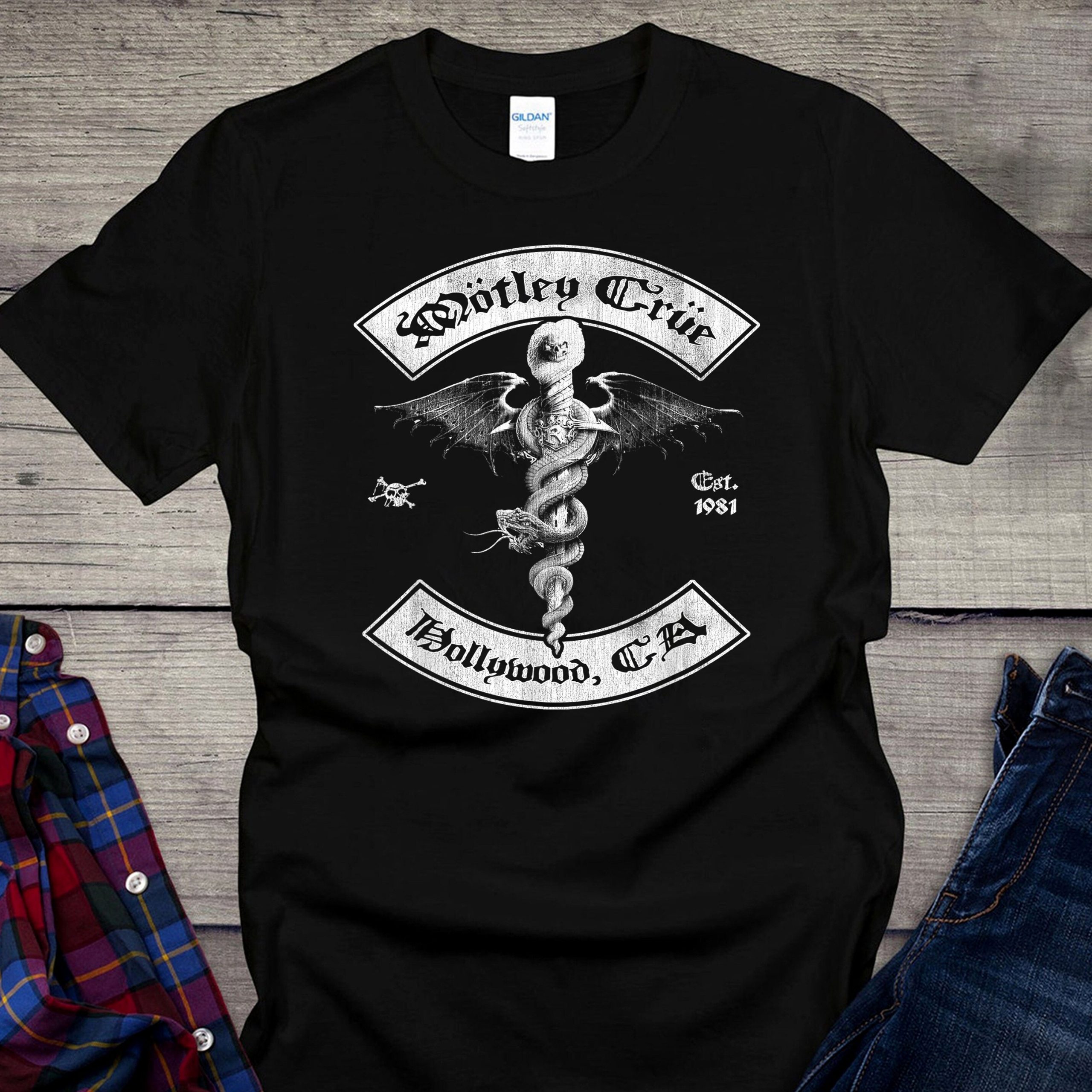 Motley Crue Feelgood Hollywood '81 Unisex T-Shirt Motley Crue Feelgood Hollywood '81 Unisex T-Shirt