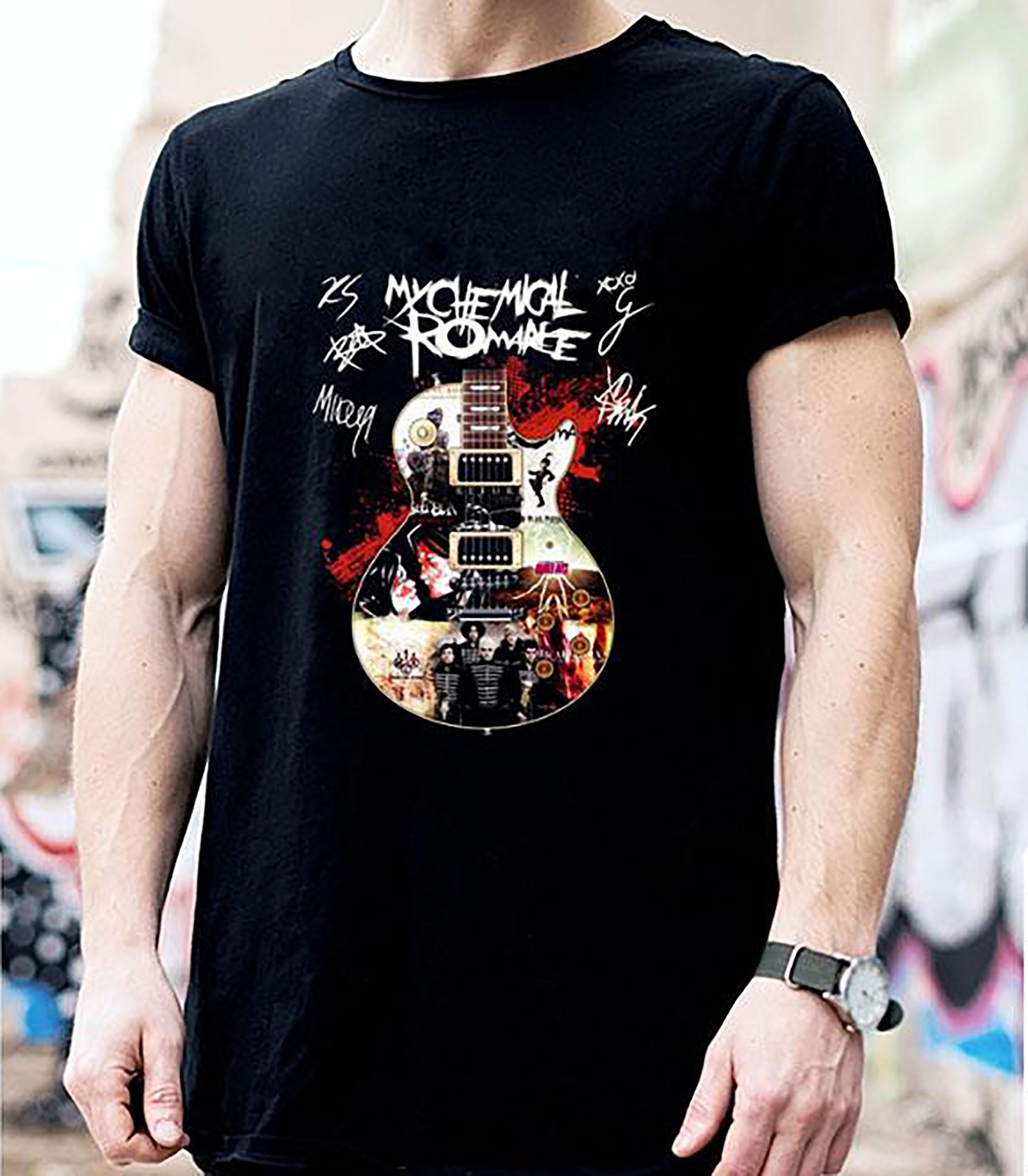 My Chemical Romance Adult Nice Guitar Unisex T-Shirt My Chemical Romance Adult Nice Guitar Unisex T-Shirt