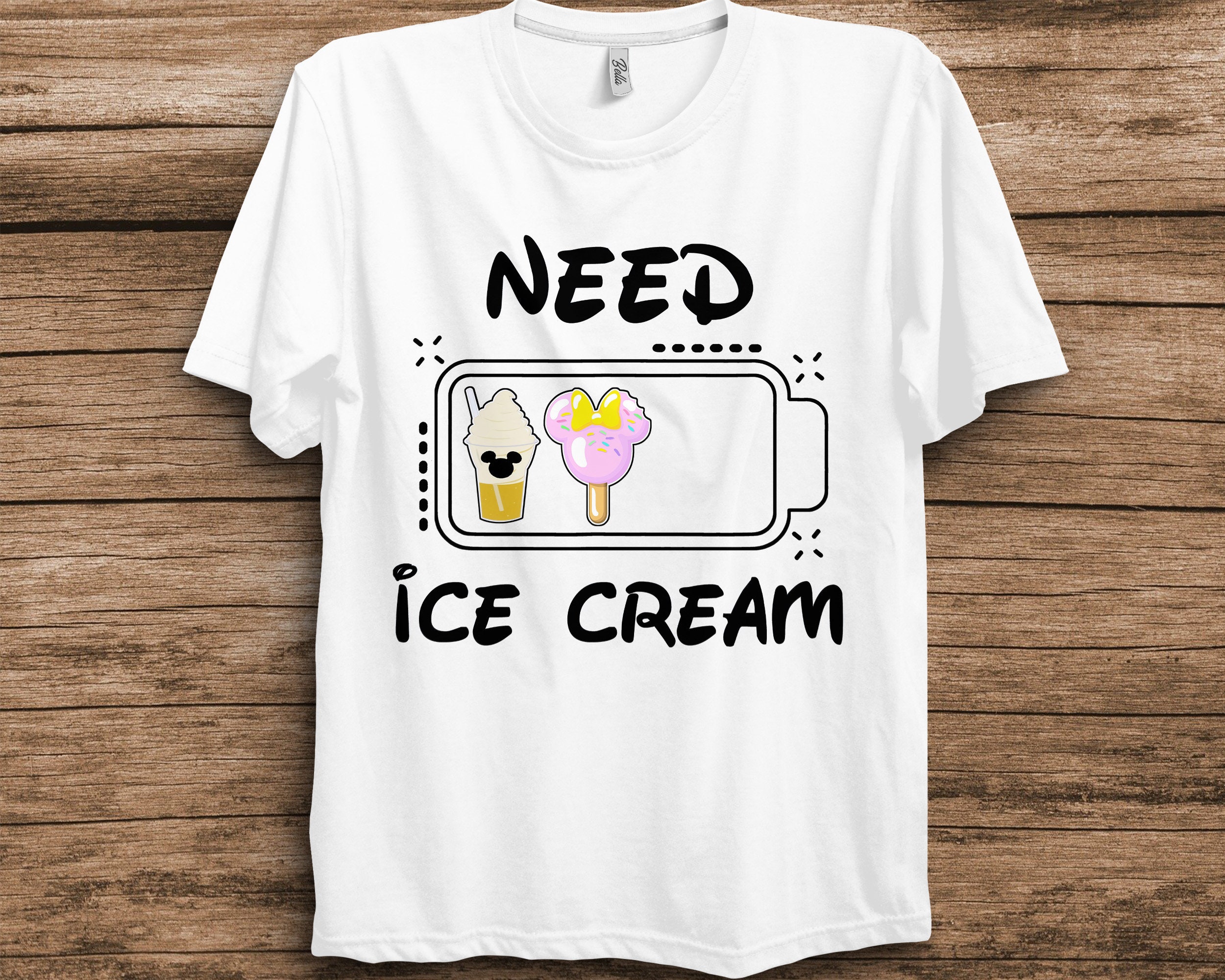 Need Ice Cream Disney Mickey Unisex T-Shirt Need Ice Cream Disney Mickey Unisex T-Shirt