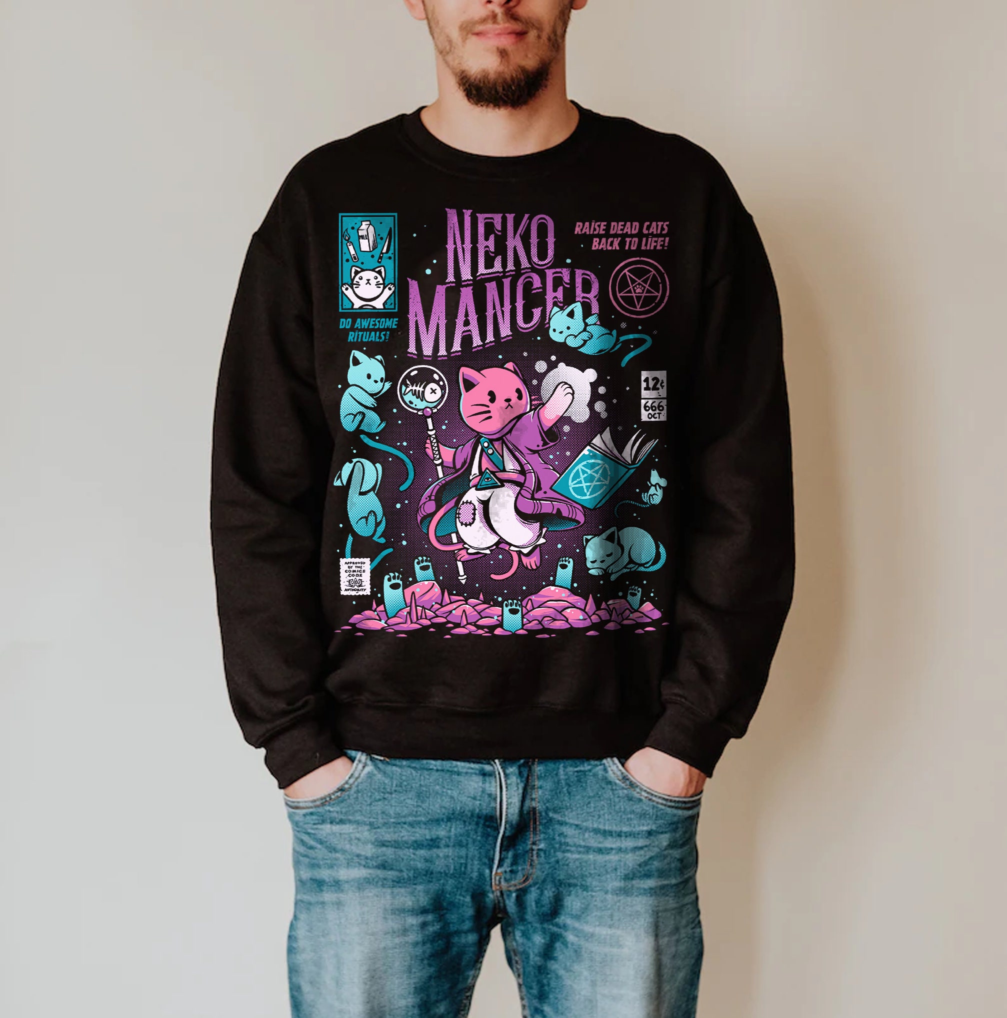 Neko Mancer Rise Dead Cats Back To Life Unisex T-Shirt Neko Mancer Rise Dead Cats Back To Life Unisex T-Shirt