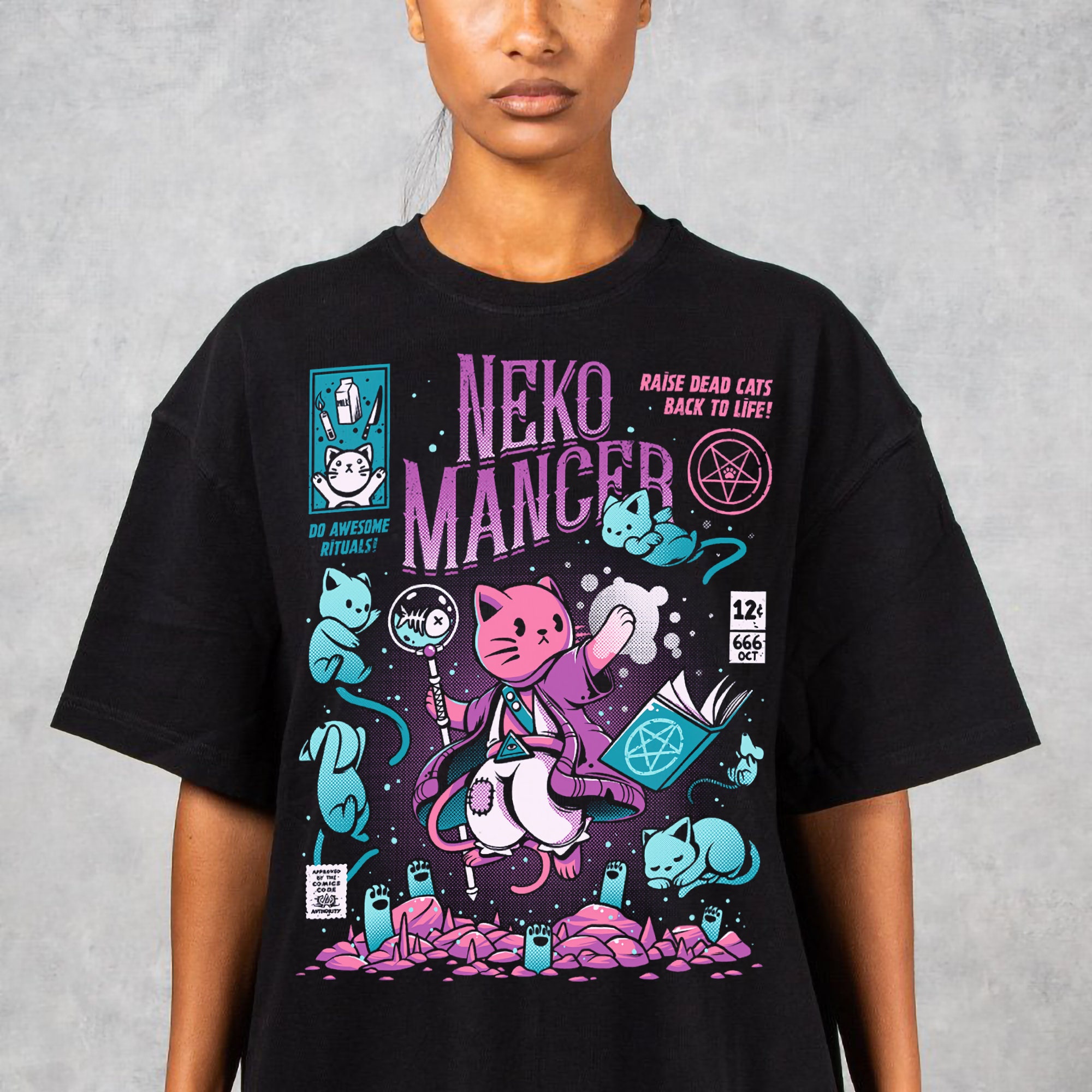 Neko Mancer Rise Dead Cats Back To Life Unisex T-Shirt Neko Mancer Rise Dead Cats Back To Life Unisex T-Shirt