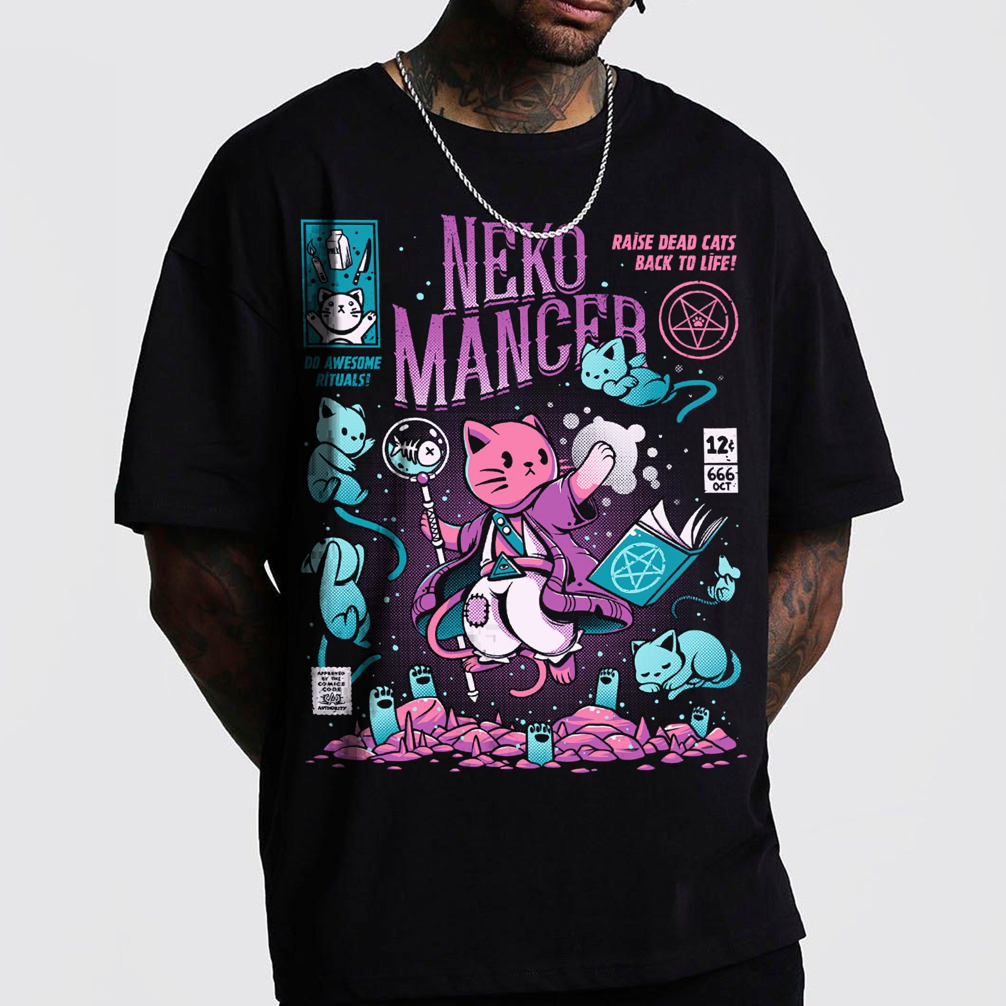 Neko Mancer Rise Dead Cats Back To Life Unisex T-Shirt Neko Mancer Rise Dead Cats Back To Life Unisex T-Shirt