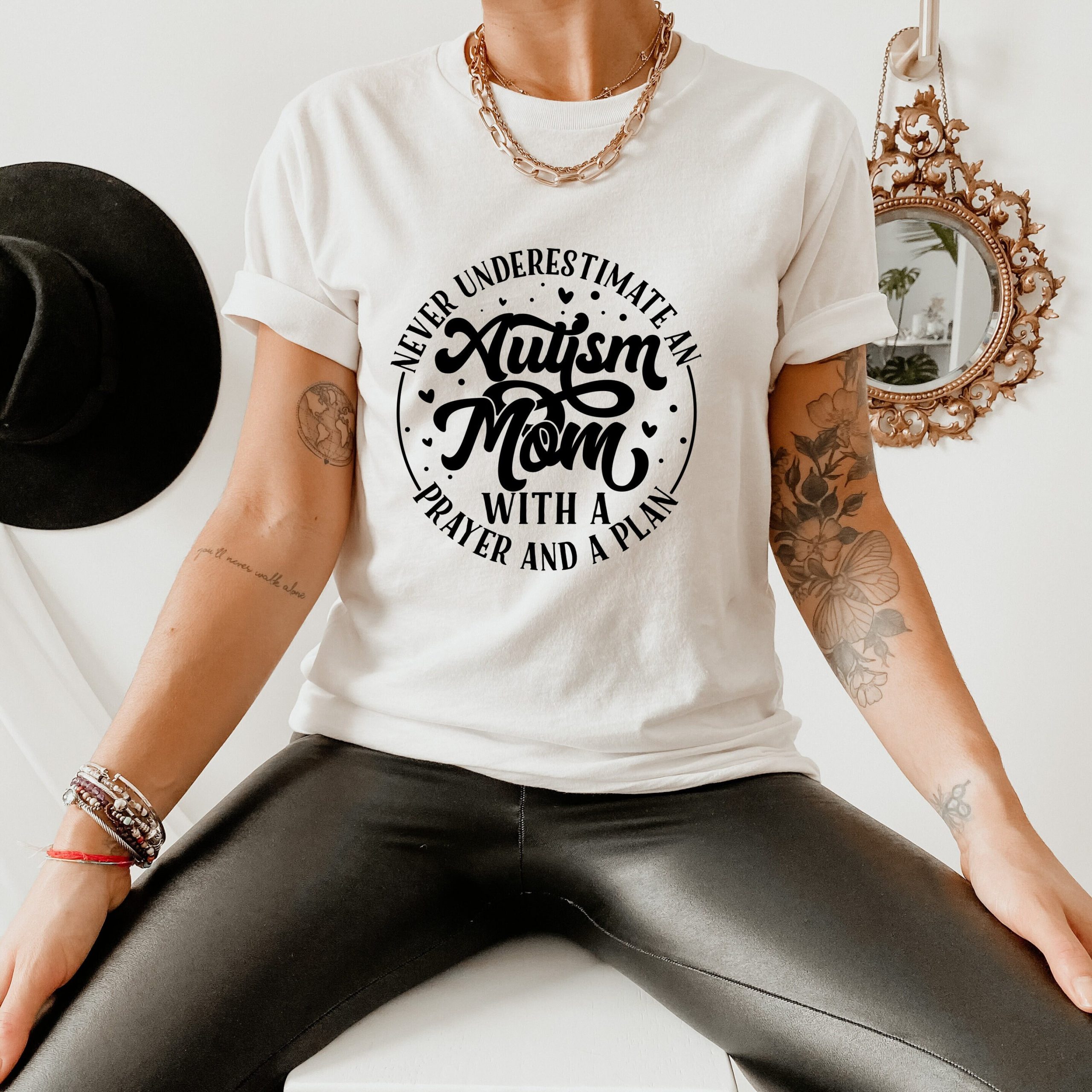 Never Underestimate An Autism Mom Autism Unisex T-Shirt Never Underestimate An Autism Mom Autism Unisex T-Shirt
